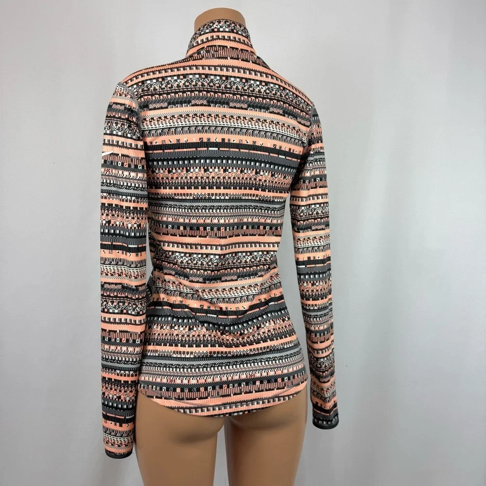 Nike Pro Dri-Fit Hyperwarm Aztec Print 1/2 Zip Pullover Women’s M Fleece Lined